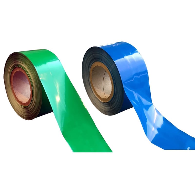 Blå og grøn afspærringsbånd